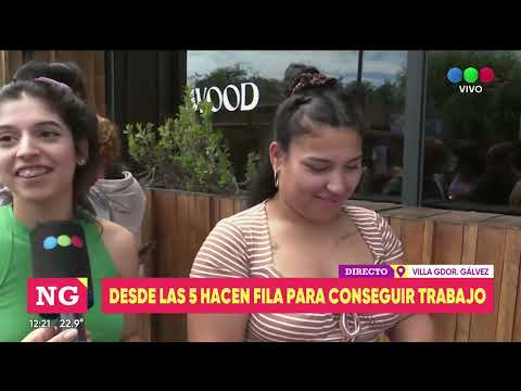 Largas filas para conseguir trabajo- TELEFE ROSARIO