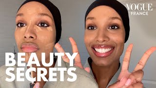 Ikram Abdi reveals her express beauty routine for an evening out | Vogue France