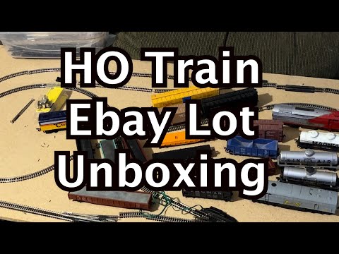 Unboxing Large eBay Lot of HO Train Cars