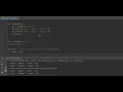 Lesson 77 Tinydb Python