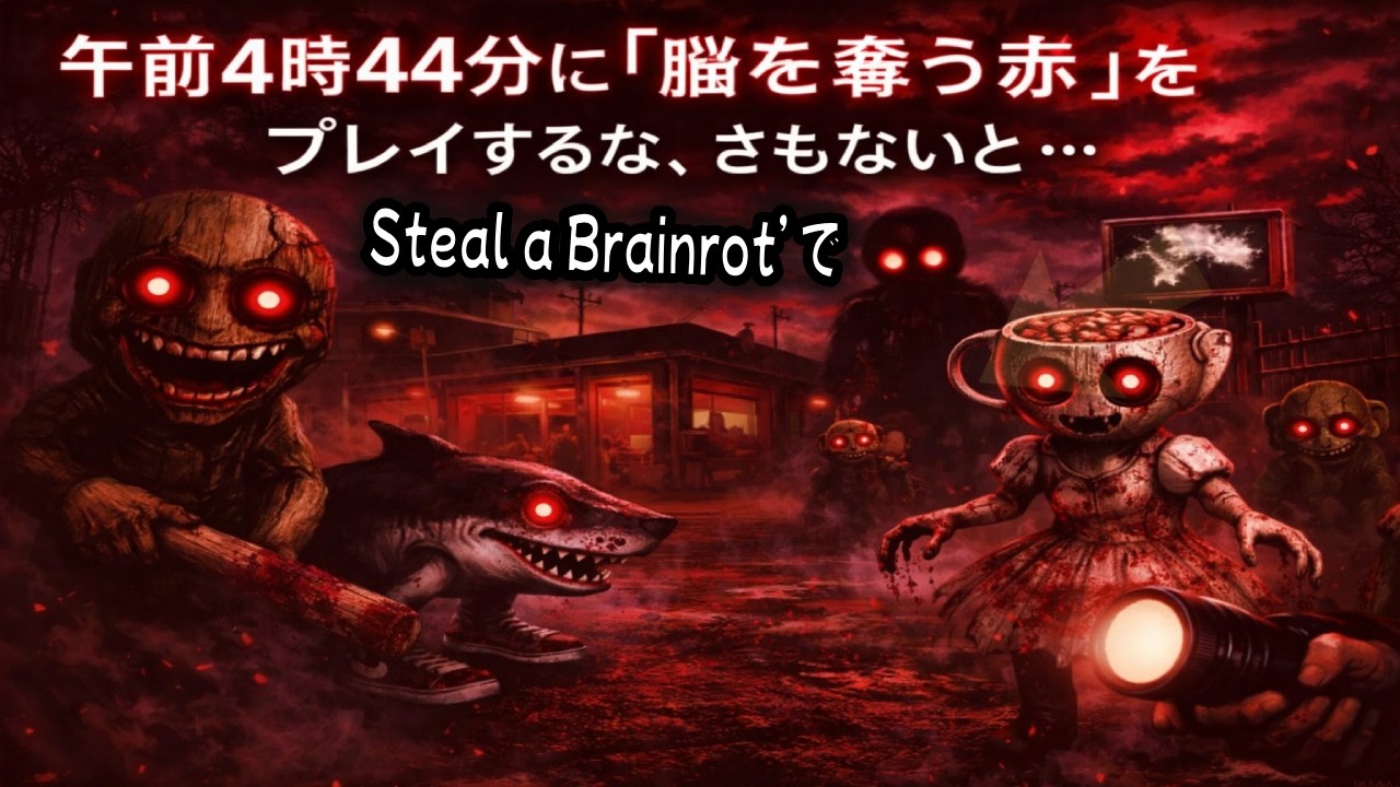 Steal A Brainrot 午前4時44分に「脳を奪う赤」をプレイするな、さもないと！【Steal A Brainrot...】【ロブロックス】