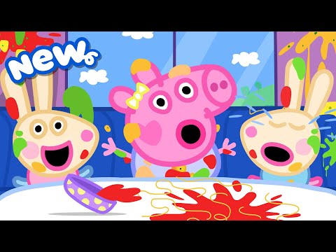 Peppa Pig Tales 2025 🥣 Baby RESTAURANT Disaster! 🍼 Evie Meets the Rabbit Twins! 🐰BRAND NEW Peppa Pig