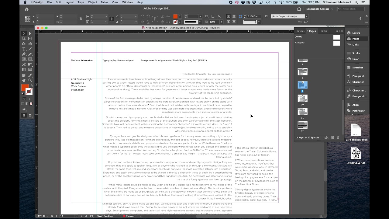 Explorations Tutorial Assignment 3: All