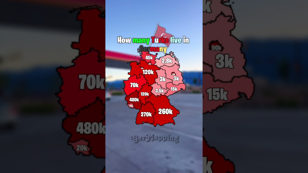 How many Turks live in Germany? | GerMapping | #shorts #viral #mapping #germany #turkey