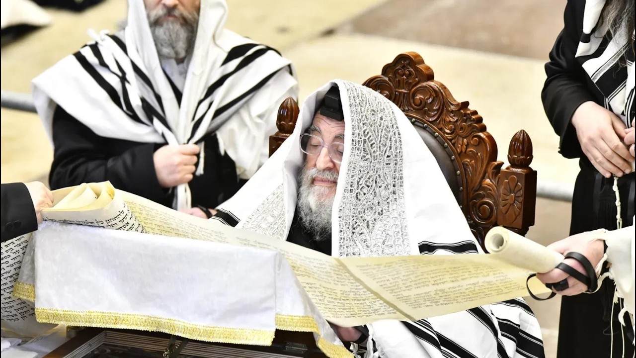 האדמו"ר מויז'ניץ בקריאת המגילה - תשפ"ו | Viznitzer Rebbe Rav Yisroel Hager Megillah Reading - 2026