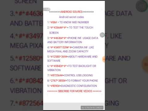 10 ANDROID SECRET CODES