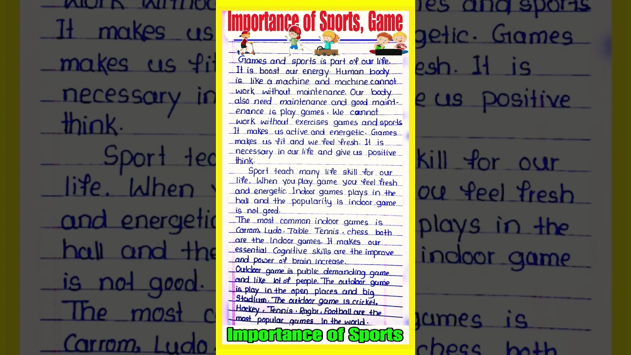 Importance of Sports & Game essay in English | Short essay on important of sports in students Life