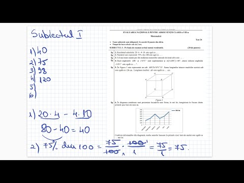Evaluare Nationala 2020 - Testul 24 - Subiectul 1 - Teste de antrenament - Clasa a 8-a