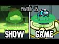 Among Us TV Show Vs Among Us Video Game Comparison References