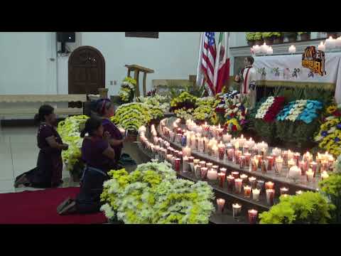 Rogacion al Señor por los Hermanos migrantes iglesia católica San Antonio Palopo Sololá