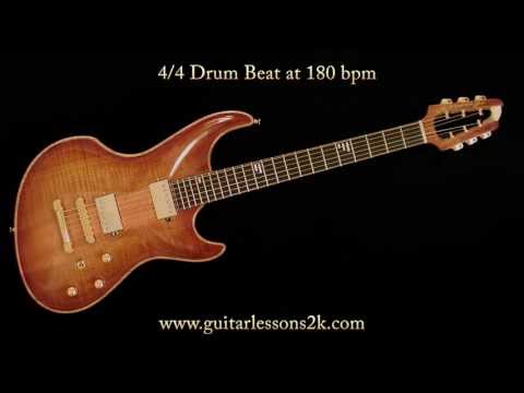 Drum Beats To Practice With: 4/4 Drum Beat at 180 BPM