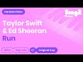 Run Karaoke | Taylor Swift, Ed Sheeran (Karaoke Piano)