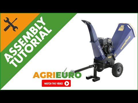 Heavy-duty Goodyear GY 150WSE Petrol Garden Shredder - petrol engine 15 HP - Assembly tutorial