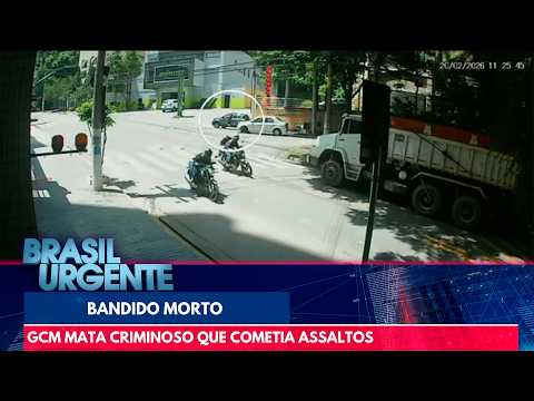 GCM flagra assalto e mata criminoso | Brasil Urgente