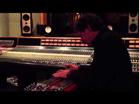 Larry Labeck laying down pedal steel on Land of Lonely Stars