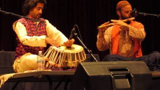 VIDEO 3570 Eliyahu Sills flute and Jason Ranjit Parmar tabla drums, Shruti box droning, July 29, 201