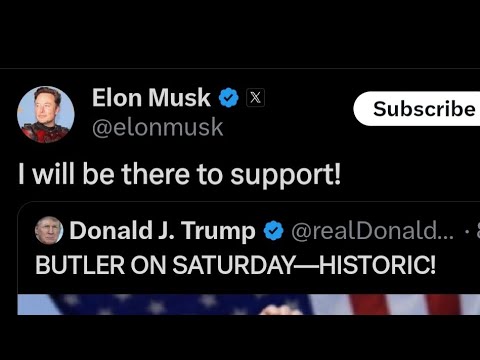  Elon Musk Joining President Trump in Butler, Pennsylvania! 