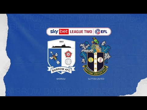 2021/22: BARROW v Sutton United