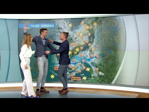 Här överraskas Väder-Lasse efter första sändningen! - Nyhetsmorgon (TV4)