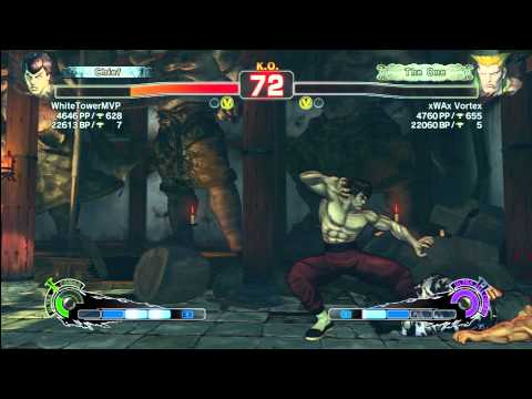 whiteTowerMVP (Fei Long) vs xWAx Vortex (Guile)