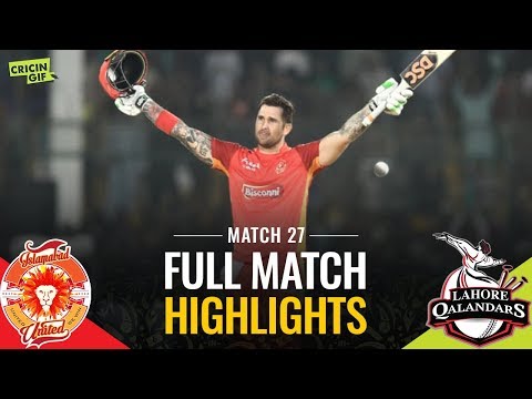 PSL 2019 Match 27: Lahore Qalandars v Islamabad United | PEL FULL MATCH HIGHLIGHTS