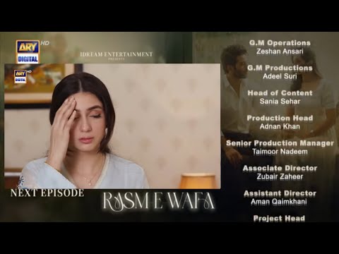 Rasm e Wafa Episode 37 | Teaser | Rasm e Wafa Episode 37 | Promo | Hina Chuadhary | Arslan Khan 