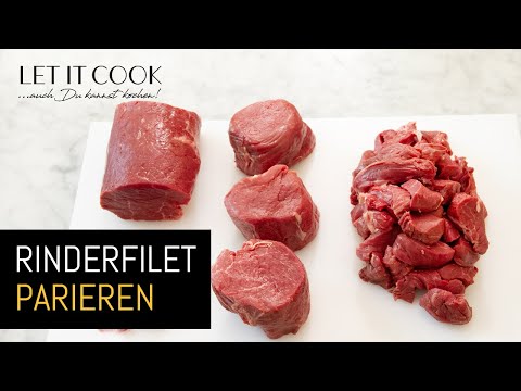 Trim/cut the beef fillet