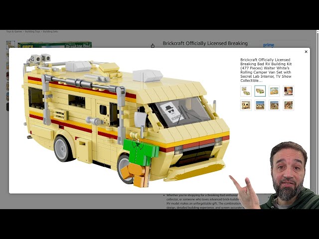 Vídeo relacionado con Brickcraft Kit de Construcción de la RV de Breaking Bad con Licencia Oficial (477 Piezas) Set de Autocaravana Rodante de Walter White con Laboratorio Secreto Interior, Modelo Coleccionable del