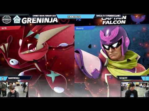 Gwinnett Brawl February 2020 - Fatality(Falcon) VS NameFireball(Greninja)- $5 Money Match
