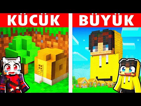 KÜÇÜK, ORTA veya BÜYÜK Yapı Kapışmasında Arkadaşlarımı Trolledim! 😂 | Minecraft