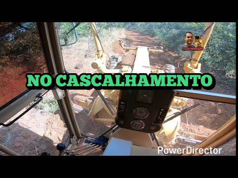NO CASCALHAMENTO COM A 120K / Motoniveladora caterpillar grader niveleuse patrola operador Patrol