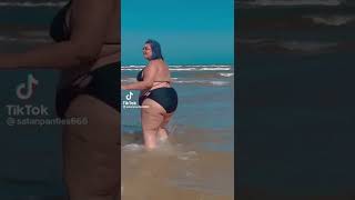 Cute bbw girl in the beach #short #viral #subscribe #tiktok #shorts