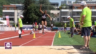 Aix-les-Bains 2018 : Triple saut F (Rouguy Diallo avec 14.15 m) Aix-les-Bains 2018 : Triple saut F (Rouguy Diallo avec 14.15 m)
