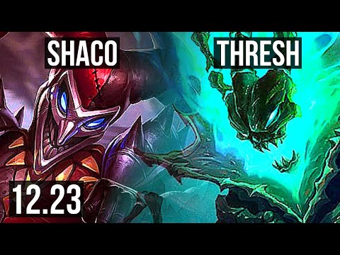 SHACO & Ezreal vs THRESH & Kai'Sa (SUP) | 8/0/3, 2.2M mastery, Legendary | KR Master | 12.23