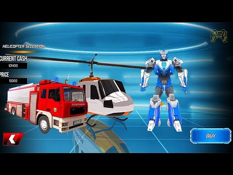 Rescue Robot Transform Game 2021 - FireTruck Helicopter Robot #2 - Android Gameplay