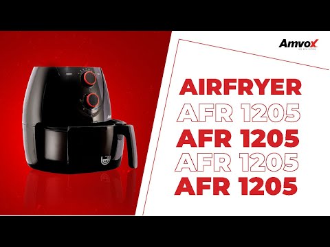 Video thumbnail of Fritadeira Elétrica Sem Óleo Amvox Air Fryer 1205 4,5l Preta