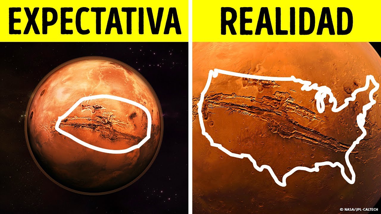 El enorme cañón de Marte hace que la Tierra parezca diminuta