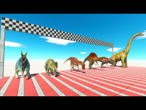 SPEED RACE GIANT DINOSAURS PART 1 - Animal Revolt Battle Simulator
