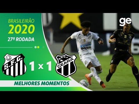 Gols e lances de Santos x Ceará