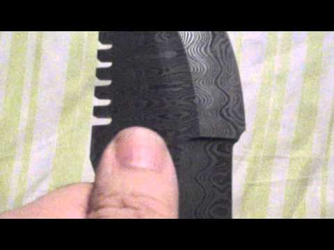 Damascus fighting stag bowie by Timber Wolf