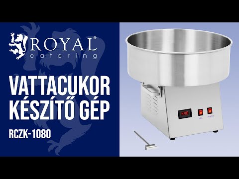 Videó - Vattacukor készítő gép - 52 cm - 1200 W - nemesacél