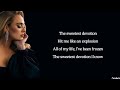 Adele - Sweetest Devotion (lyrics)