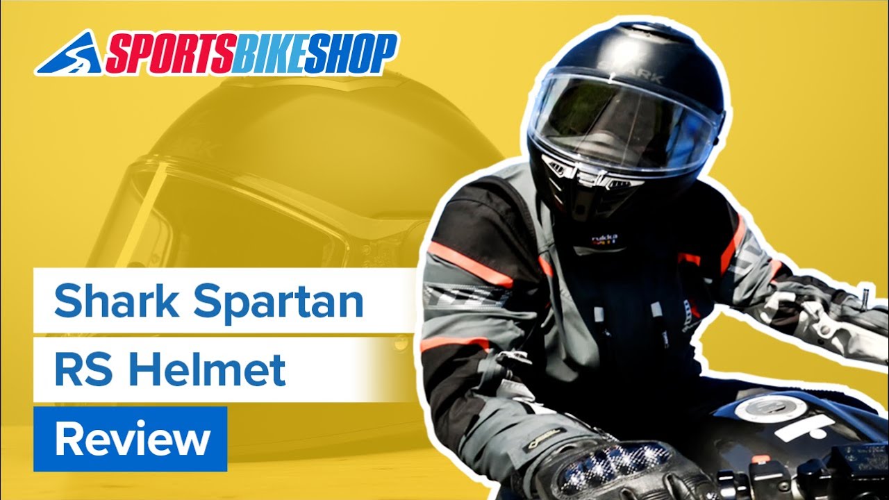 Shark Spartan RS - Blank Matt Black / Orange Video