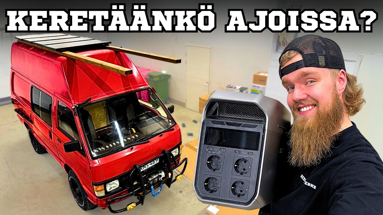 LAITETAAN RETKI-HIACEEN AURINKOPANEELIT JA SÄHKÖT