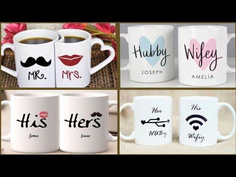 Beautiful Coffee mug designs for couples| Customized mug gift ideas #youtube #couple #coffeemug