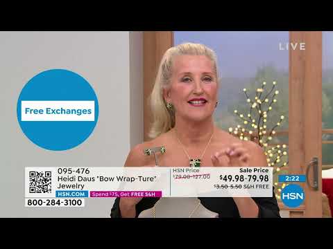 Heidi Daus "Bow WrapTure" 18" Drop Necklace