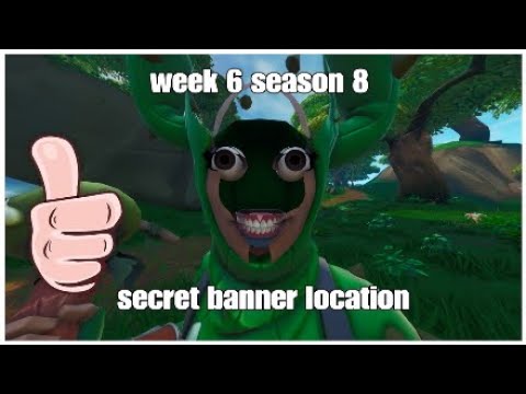 Week 6 season 8 secret banner location