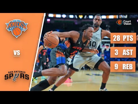 OG Anunoby - 28 Points, 5 Three-Pointers, 9 Rebounds vs Spurs - 2025 Season