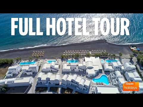 COSTA GRAND RESORT & SPA Full Hotel Tour 4k | Kamari, Santorini
