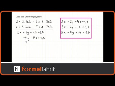 Lineare Gleichungssysteme: Additionsverfahren mit 3 Variablen Teil 2 (mittelschwer)